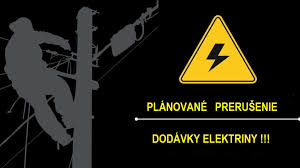 Fotka - Oznámenie o prerušení distribúcie elektriny 22.10.2025