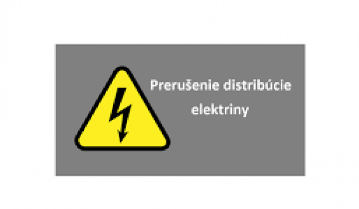 Fotka - Oznámenie o prerušení distribúcie elektriny