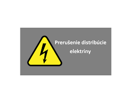 Fotka - Oznámenie o prerušení distribúcie elektriny