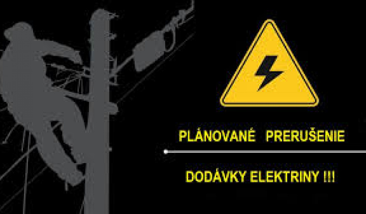 Fotka - Oznámenie o prerušení distribúcie elektriny 27.11.2025